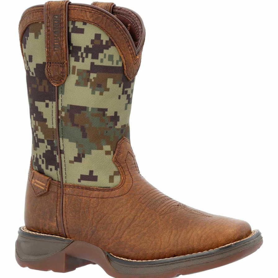 Kids Durango Boot | Lil' Rebel By Durango® Little Kids' Digi Camo Western Boot Brown Green Digi Camo