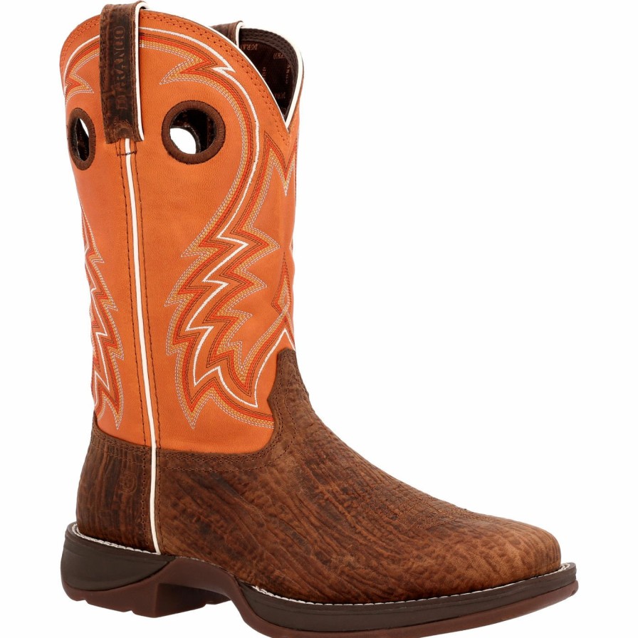 Men'S Durango Boot | Rebel By Durango® Western Boot Cedar Bark And Monarch Orange