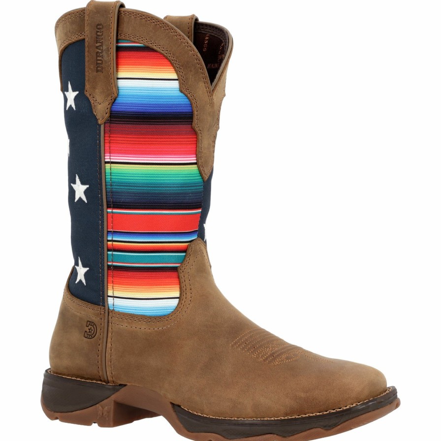 Women'S Durango Boot | Lady Rebel By Durango® Women'S Dusty Brown Serape Flag Western Boot Dusty Brown And Serape Flag