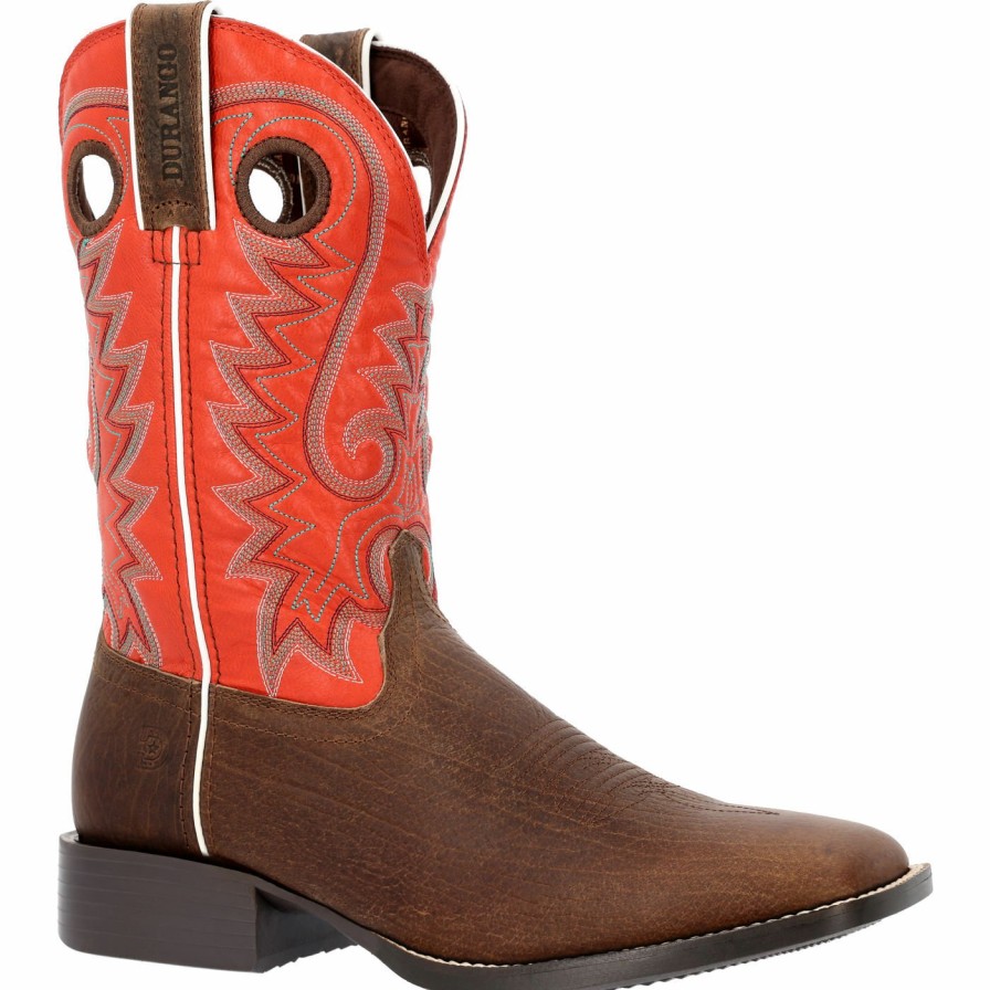 Men'S Durango Boot | Durango® Westward Western Boot Dark Hickory And Chili Red