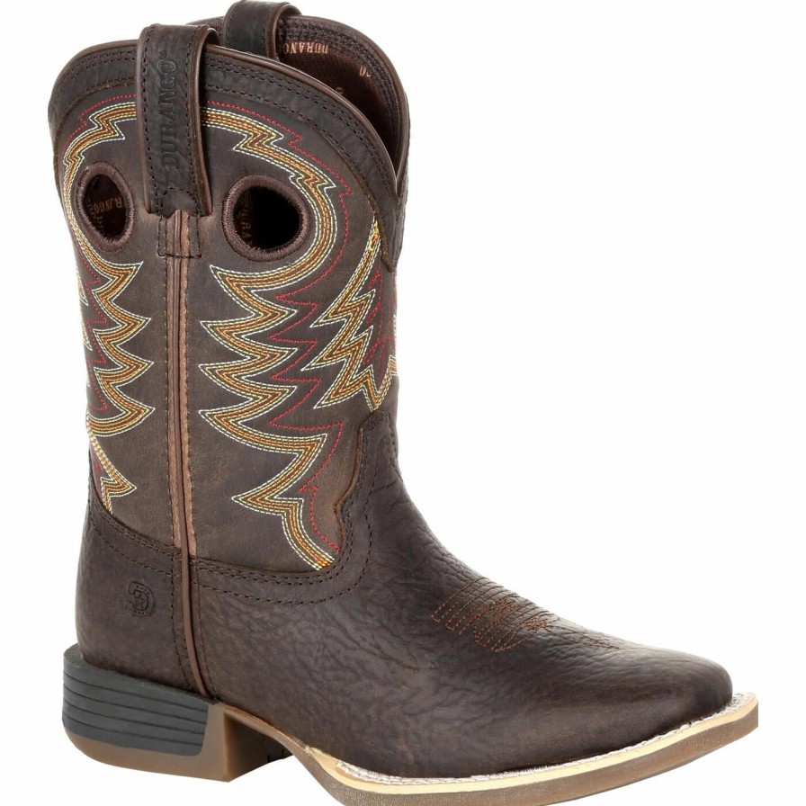 Kids Durango Boot | Durango® Lil' Rebel Pro Big Kid'S Brown Western Boot Dark Bay