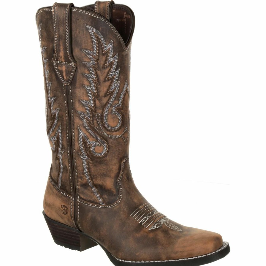 Women'S Durango Boot | Durango® Dream Catcher Women'S Distressed Brown Western Boot Distressed Brown And Tan