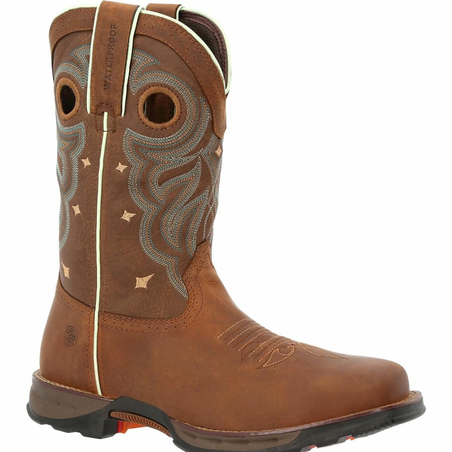 Women'S Durango Boot | Durango® Maverick Women'S Steel Toe Waterproof Western Work Boot Rugged Tan