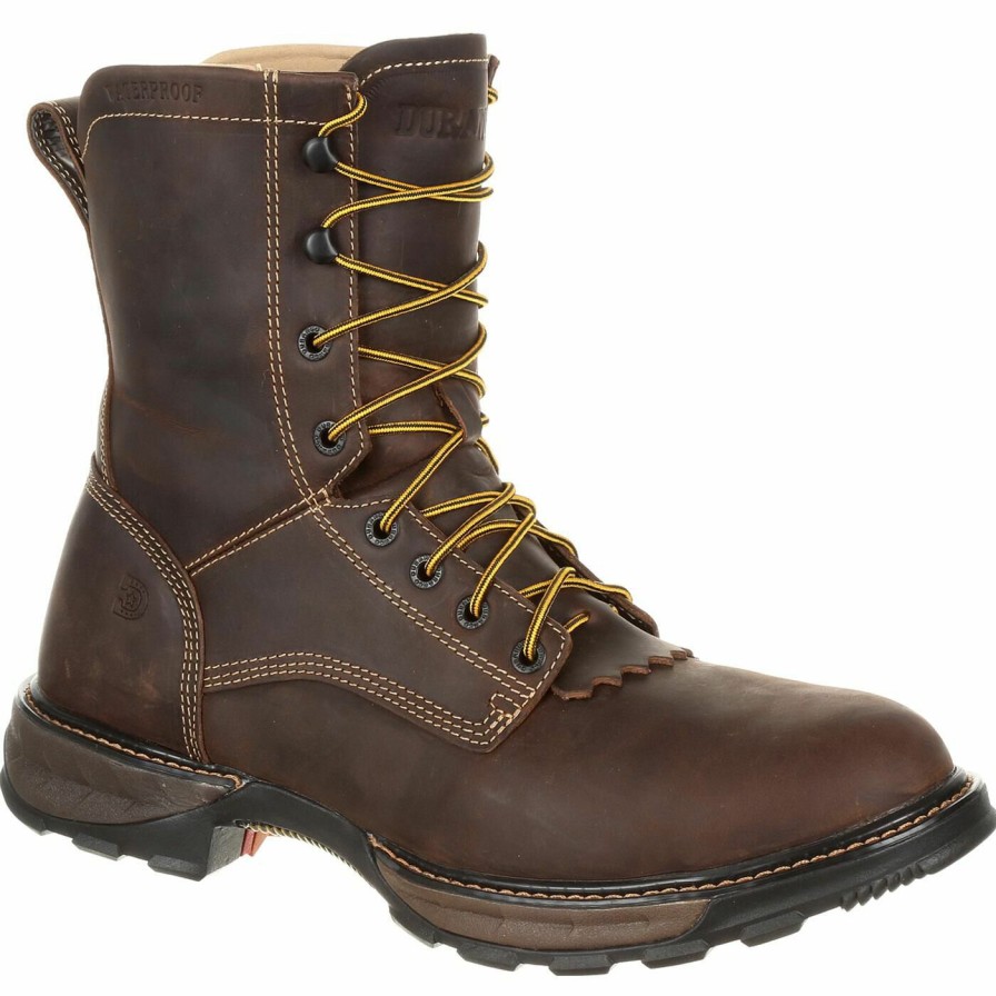 Men'S Durango Boot | Durango® Maverick Xp Steel Toe Waterproof Lacer Work Boot Oiled Brown