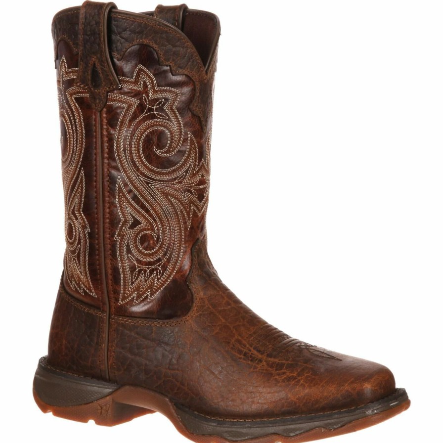 Women'S Durango Boot | Lady Rebel Work By Durango® Women'S Steel Toe Western Dark Brown And Sunset Brown