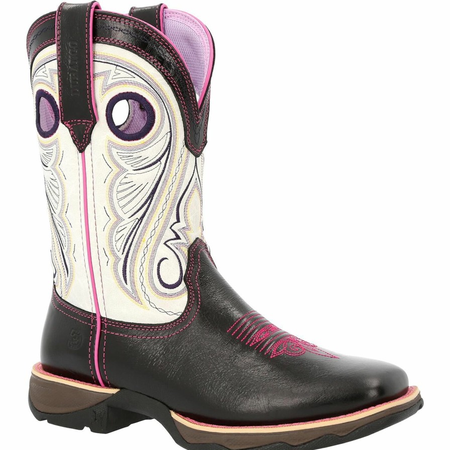 Women'S Durango Boot | Lady Rebel By Durango® Women'S Raven Black & White Western Boot Raven Black White