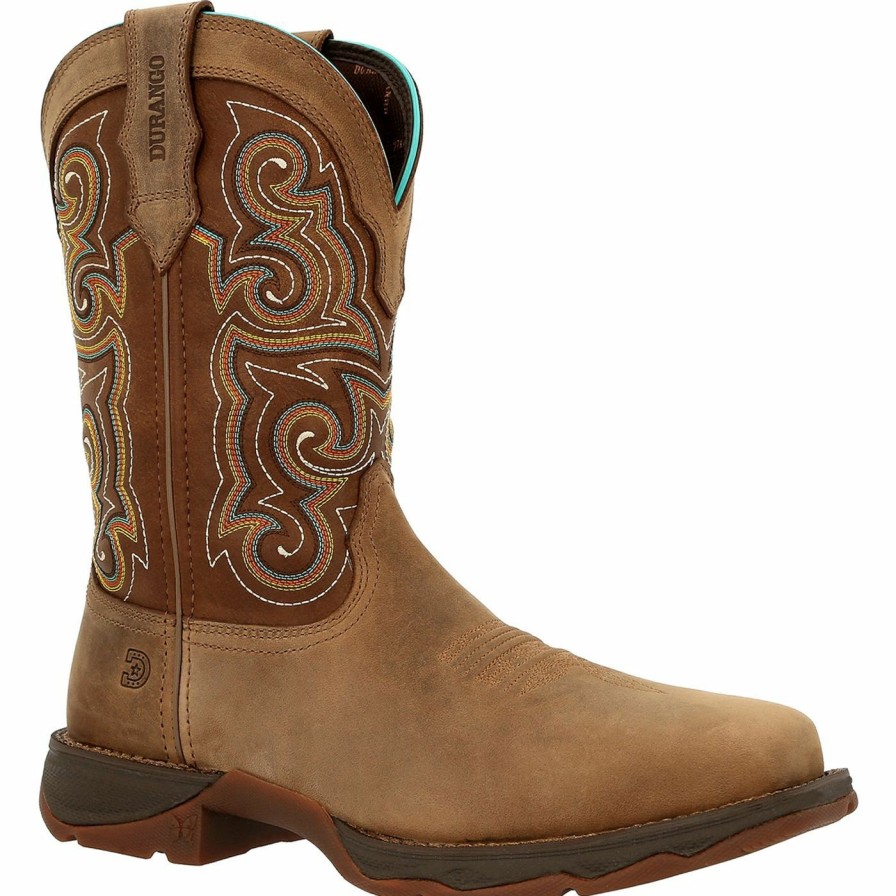 Women'S Durango Boot | Lady Rebel Work By Durango® Composite Toe Western Work Boot Dusty Brown