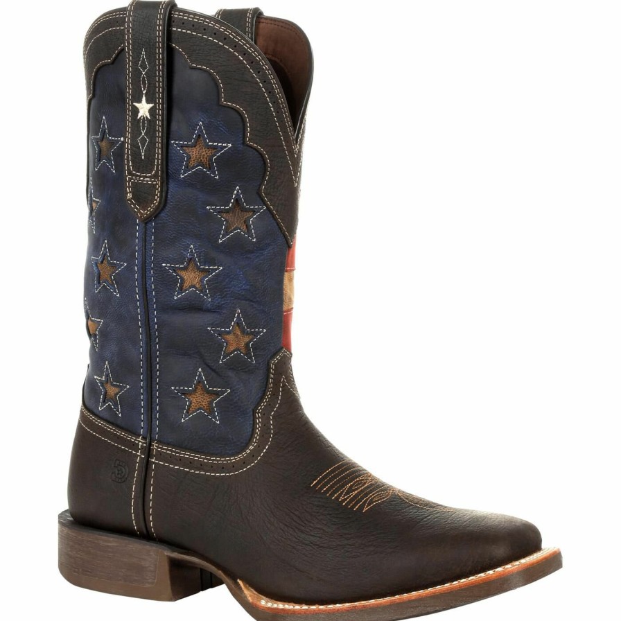 Men'S Durango Boot | Durango® Rebel Pro Vintage Flag Western Boot Dark Chestnut And Vintage Flag