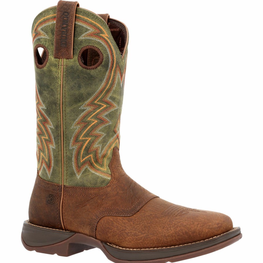 Men'S Durango Boot | Rebel By Durango® Western Boot Dark Chestnut And Hunter Green