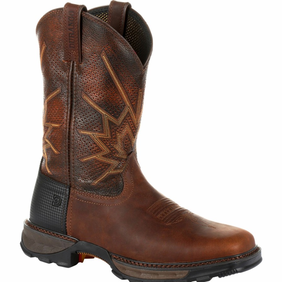 Men'S Durango Boot | Durango® Maverick Xp Steel Toe Ventilated Pull-On Work Boot Tobacco