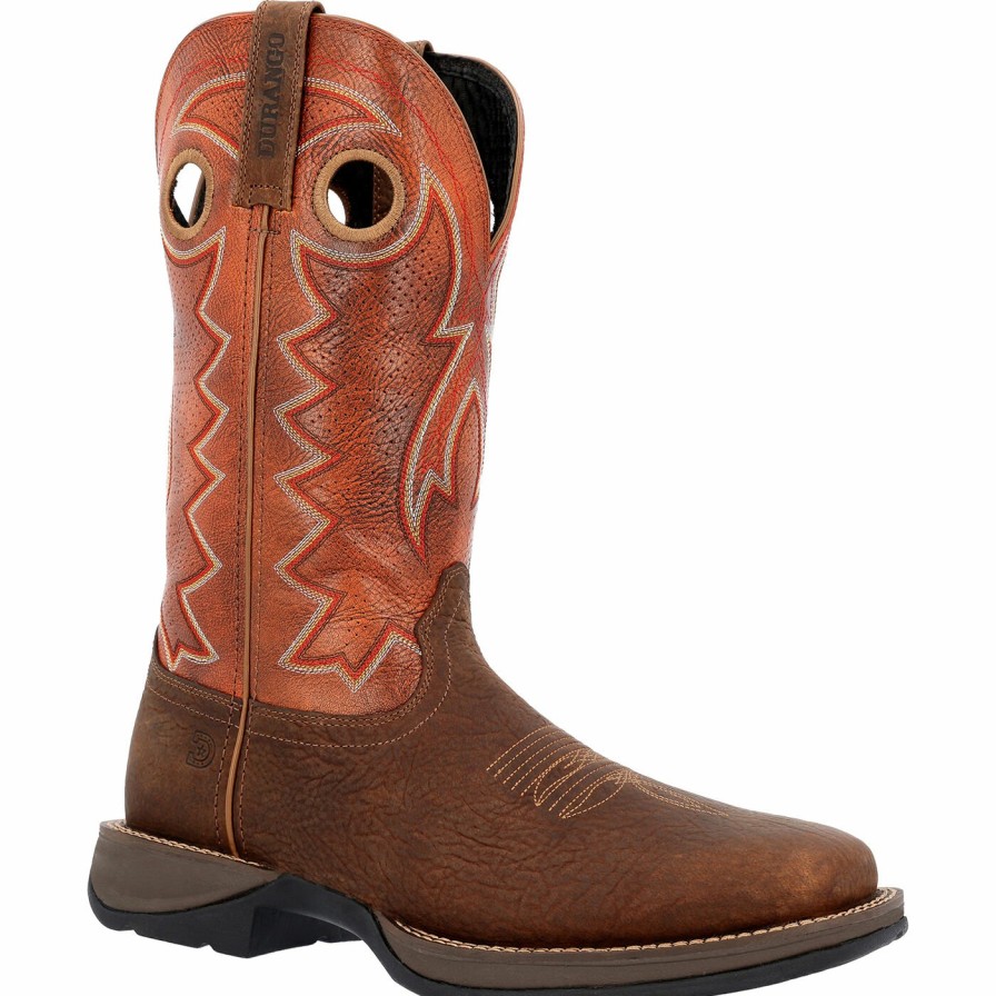 Men'S Durango Boot | Rebel By Durango® Brown Ventilated Western Boot Cimarron Brown