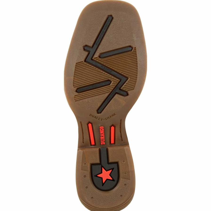 Kids Durango Boot | Lil' Durango® Rebel Pro Big Kid'S Burnt Orange Western Boot Dark Bay And Burnt Orange