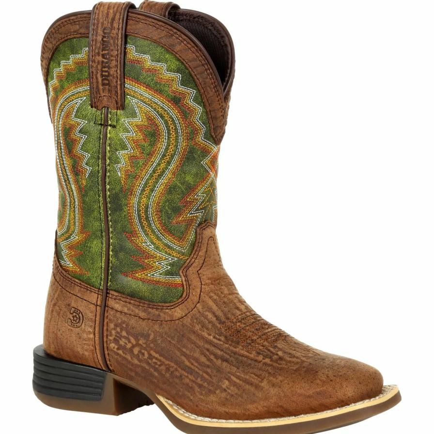 Kids Durango Boot | Lil' Durango® Rebel Pro Little Kid'S Briar Green Western Boot Old Town Brown And Briar Green