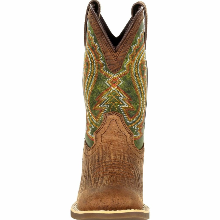 Kids Durango Boot | Lil' Durango® Rebel Pro Little Kid'S Briar Green Western Boot Old Town Brown And Briar Green