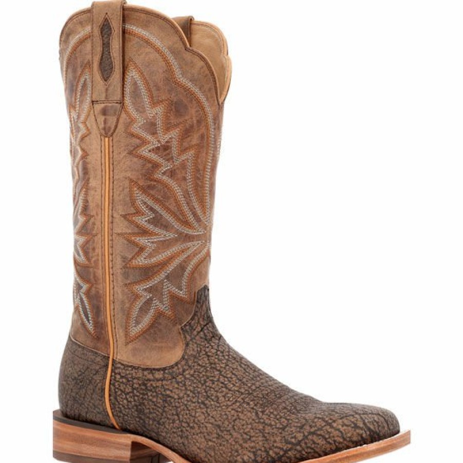 Men'S Durango Boot | Durango® Arena Pro Exotics African Cape Buffalo Western Boot Sepia