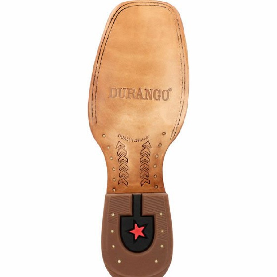 Men'S Durango Boot | Durango® Arena Pro Exotics African Cape Buffalo Western Boot Sepia