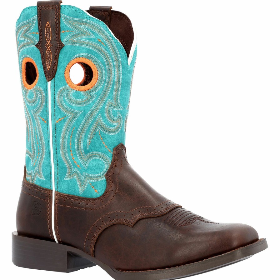 Women'S Durango Boot | Durango® Westward Women'S Hickory Turquoise Western Boot Hickory And Turquoise