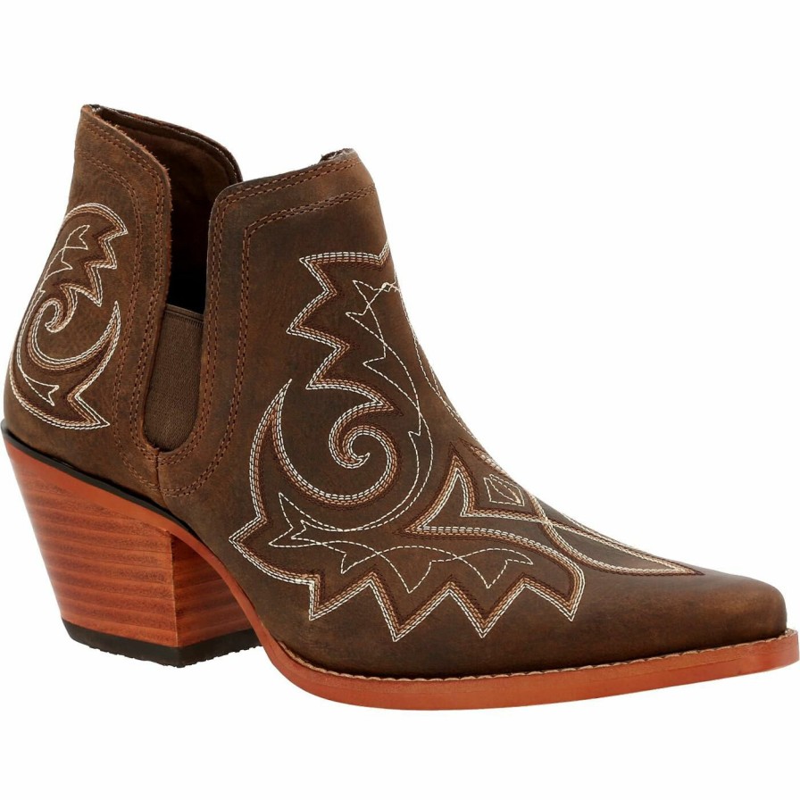 Women'S Durango Boot | Crush By Durango® Women'S Brown Western Fashion Bootie Coffee