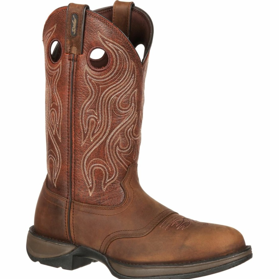 Men'S Durango Boot | Rebel By Durango® Brown Saddle Western Boot Dusk Velocity And Bark Brown