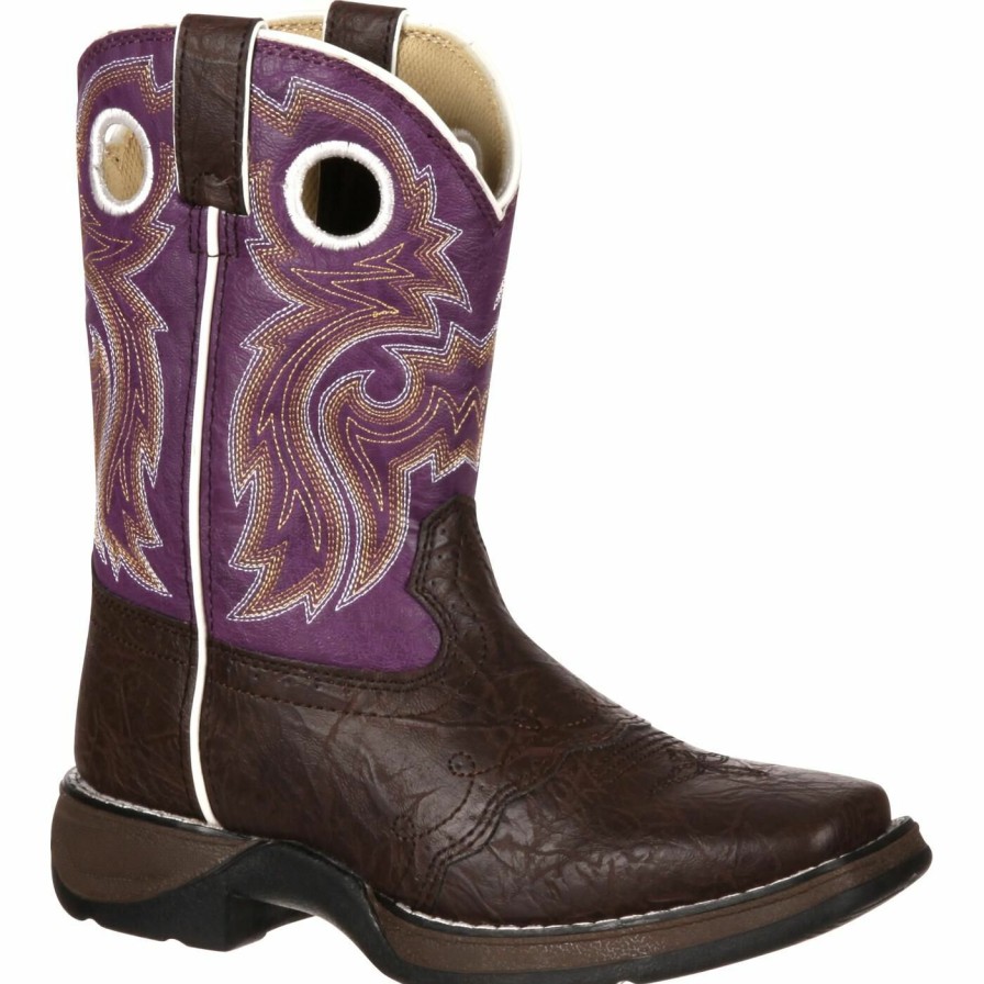 Kids Durango Boot | Lil' Durango® Little Kid Western Boot Dark Brown And Purple