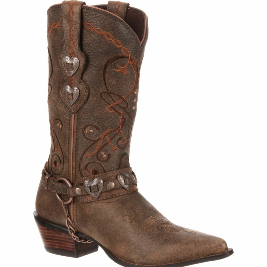 Women'S Durango Boot | Crush By Durango® Women'S Brown Heartbreaker Boot Dusk To Dawn