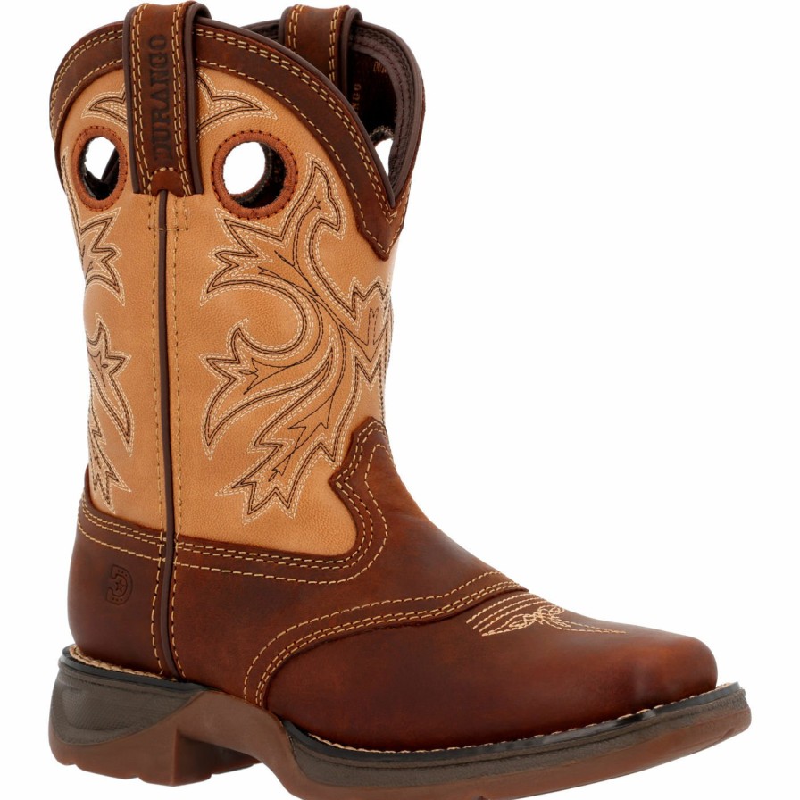 Kids Durango Boot | Lil' Rebel By Durango® Little Kids' Brown Tan Western Boot Brown And Tan