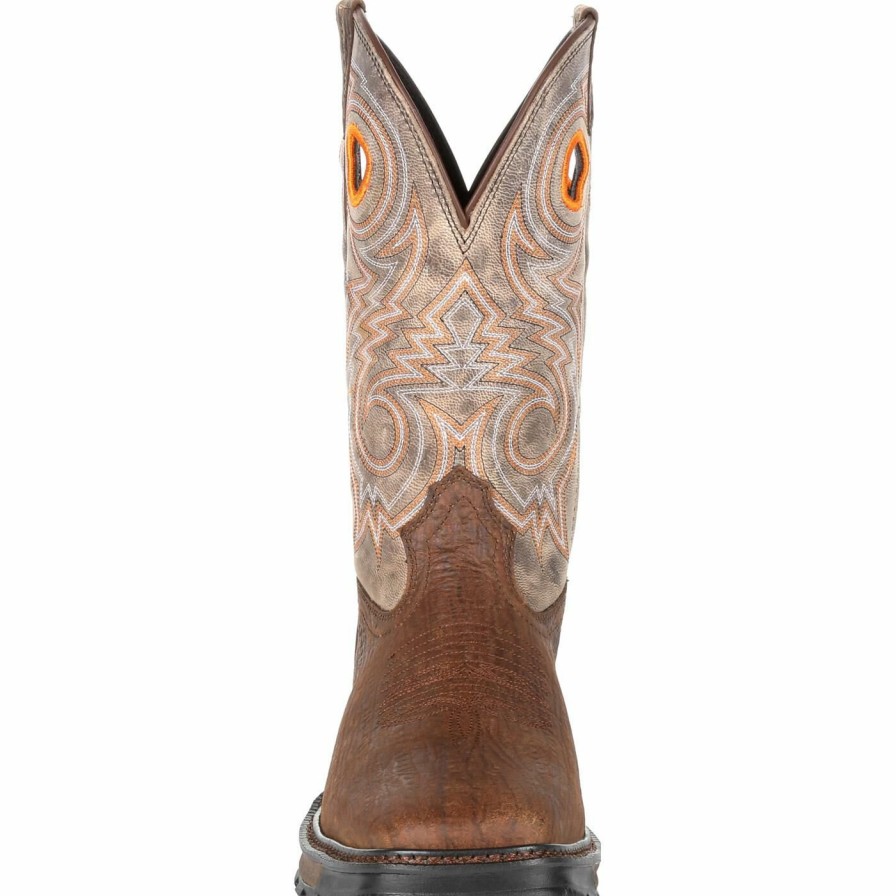 Men'S Durango Boot | Durango® Maverick Xp Composite Toe Western Work Boot Bay Brown And Steel Cut Oat