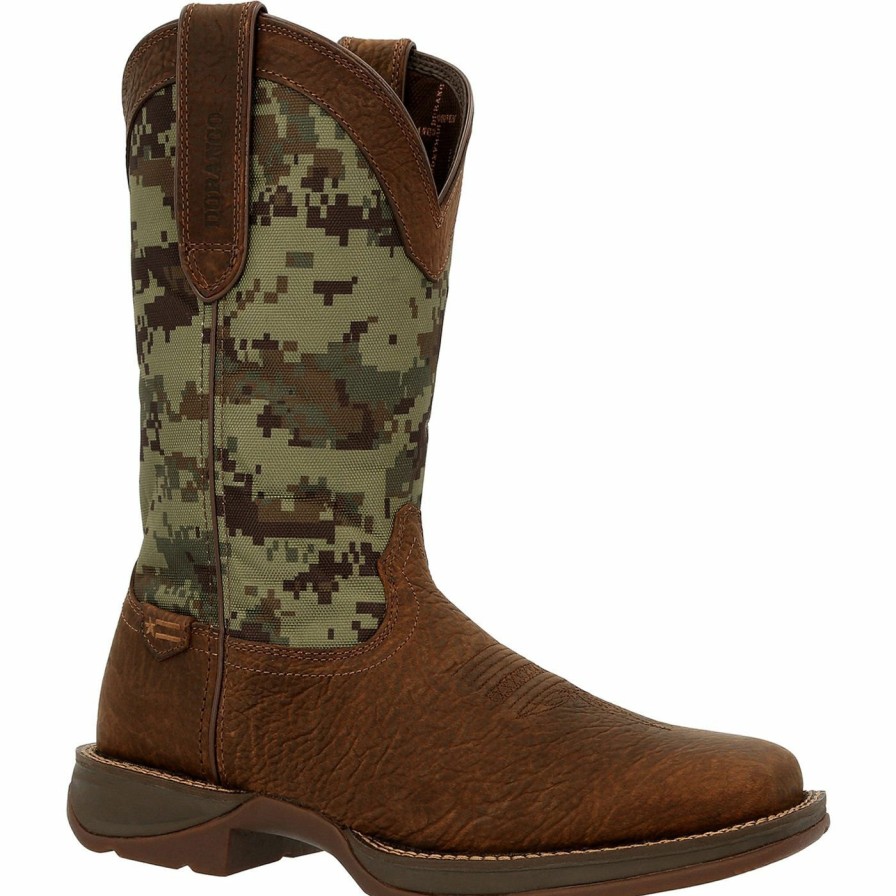 Men'S Durango Boot | Rebel By Durango® Green Digi Camo Western Boot Dark Brown Green Digi Camo