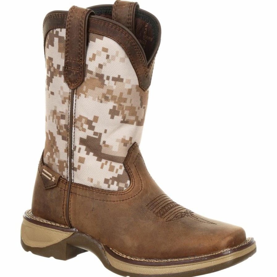 Kids Durango Boot | Lil' Rebel By Durango® Little Kids Desert Camo Western Boot Dusty Brown And Desert Camo