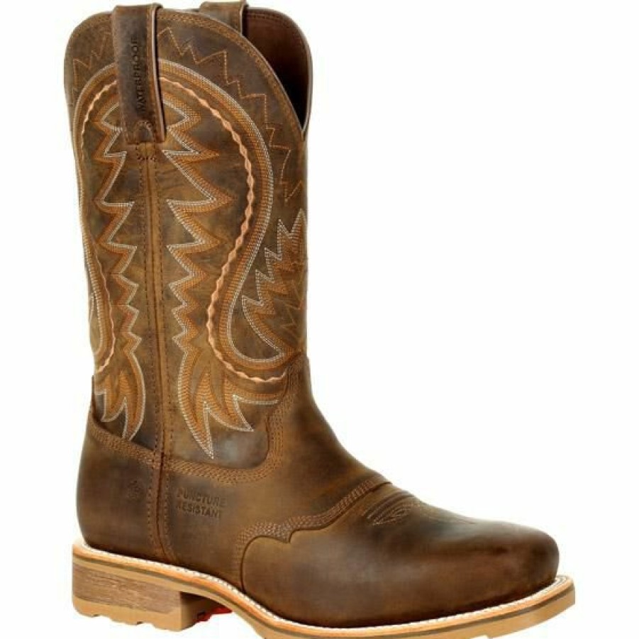 Men'S Durango Boot | Durango® Maverick Pro Steel Toe Waterproof Western Work Boot Rugged Tan