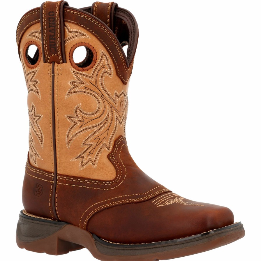 Kids Durango Boot | Lil' Rebel By Durango® Big Kids Brown Tan Western Boot Brown And Tan