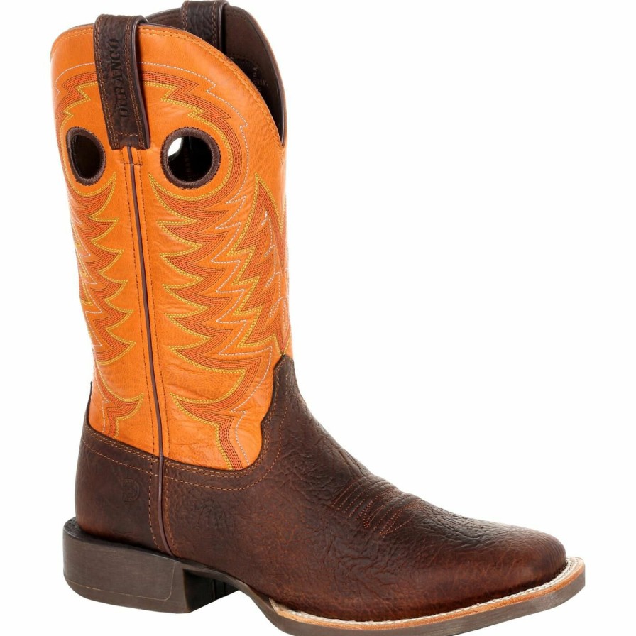 Men'S Durango Boot | Durango® Rebel Pro Orange Western Boot Bay Brown And Monarch Orange