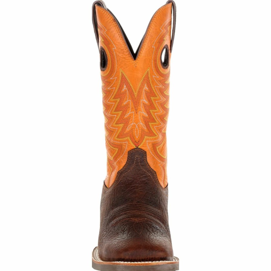 Men'S Durango Boot | Durango® Rebel Pro Orange Western Boot Bay Brown And Monarch Orange