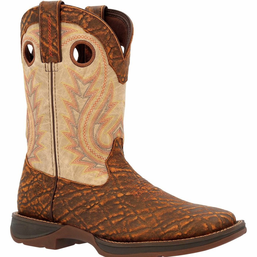 Men'S Durango Boot | Rebel By Durango® Tan Elephant Print & Bone Tan Elephant Print/Bone