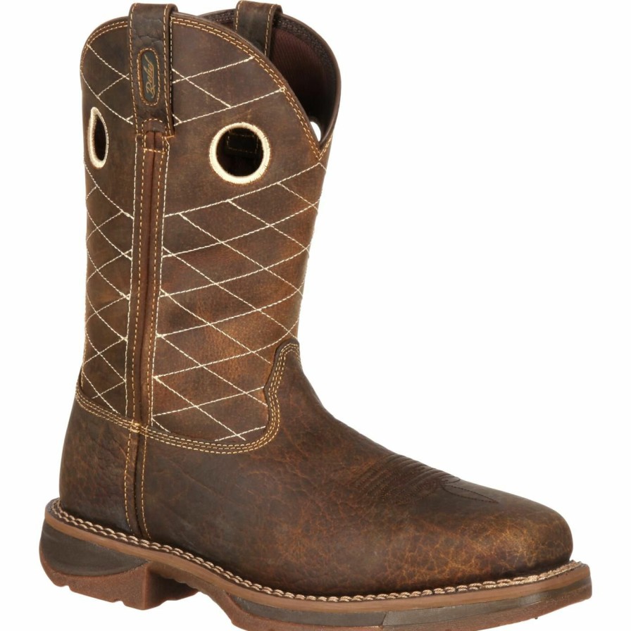 Men'S Durango Boot | Workin' Rebel By Durango® Brown Composite Toe Burnt Umber And Dark Brown