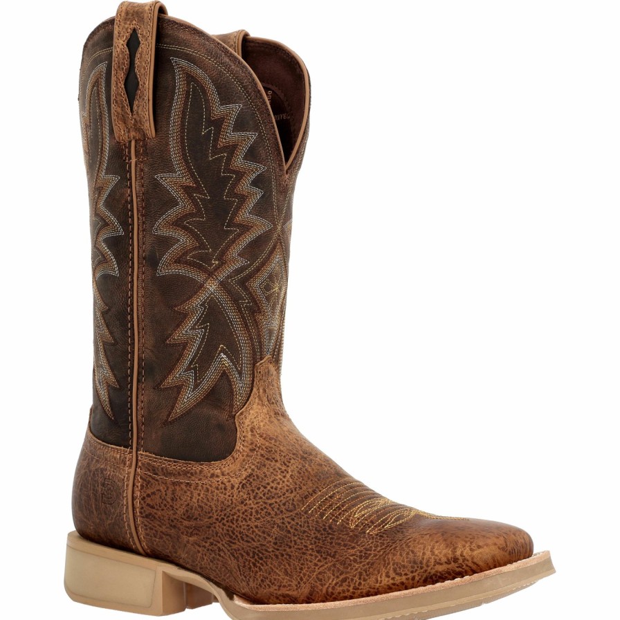 Men'S Durango Boot | Durango® Rebel Pro Lite Rustic Tan & Tobacco Western Boot Tan Brown