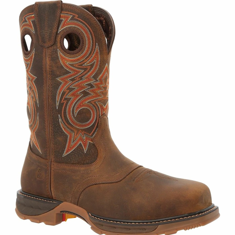 Men'S Durango Boot | Durango® Maverick Xp Composite Toe Waterproof Western Work Boot Brown