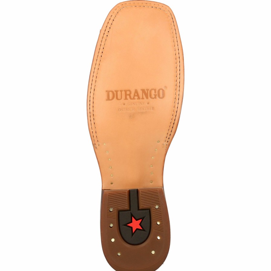 Men'S Durango Boot | Durango® Premium Exotics Bone Full-Quill Ostrich Western Boot Sable Ostrich And Bone