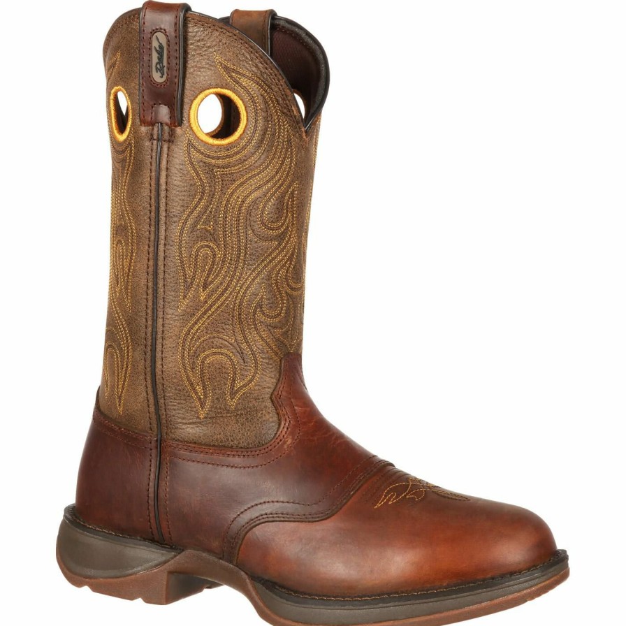 Men'S Durango Boot | Rebel By Durango® Brown Saddle Western Boot Sunset Velocity And Trail Brn