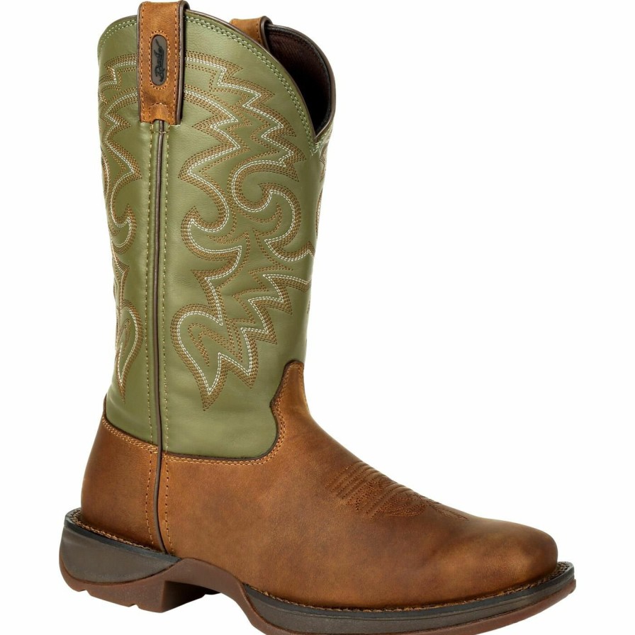 Men'S Durango Boot | Rebel By Durango® Coffee & Cactus Pull-On Western Boot Coffee Cactus