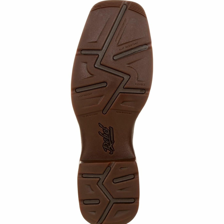 Men'S Durango Boot | Rebel By Durango® Coffee & Cactus Pull-On Western Boot Coffee Cactus