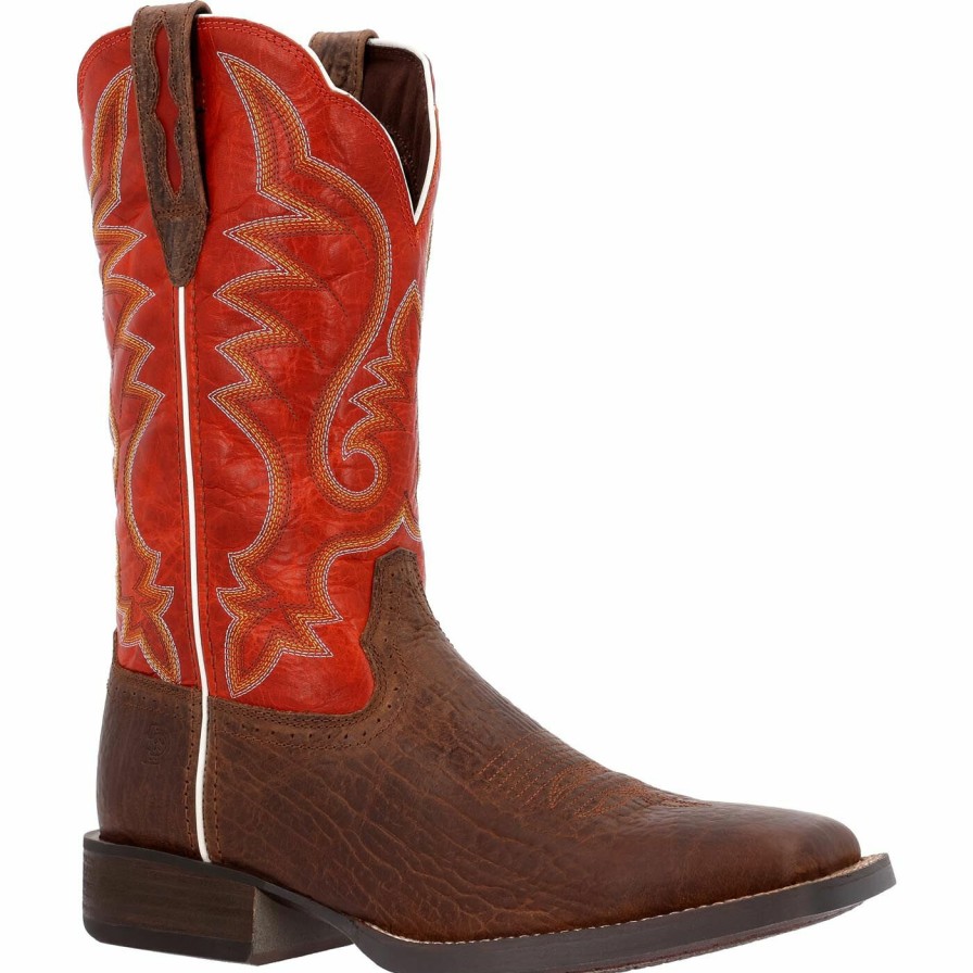 Men'S Durango Boot | Durango® Saddlebrook Acorn Crimson Western Boot Acorn And Crimson