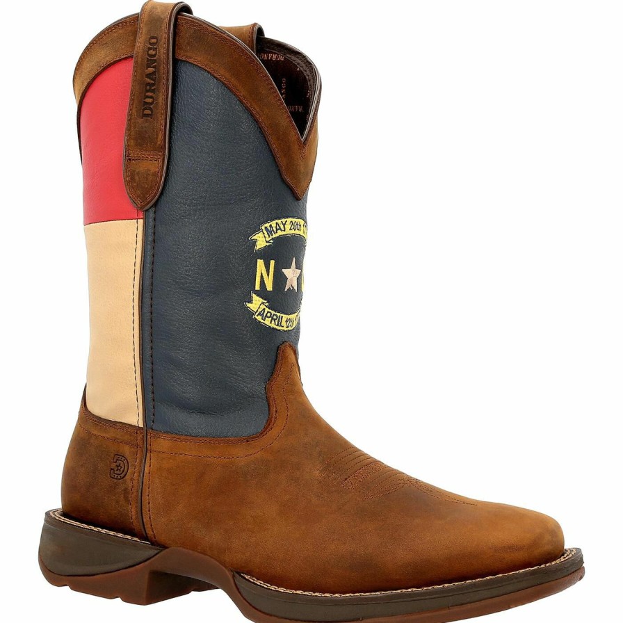 Men'S Durango Boot | Rebel By Durango® North Carolina State Flag Western Boot Brown North Carolina Flag