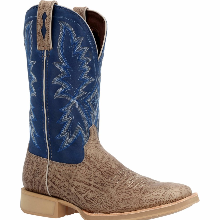 Men'S Durango Boot | Durango® Rebel Pro Lite Weathered Grey & Denim Blue Western Boot Grey Denim Blue