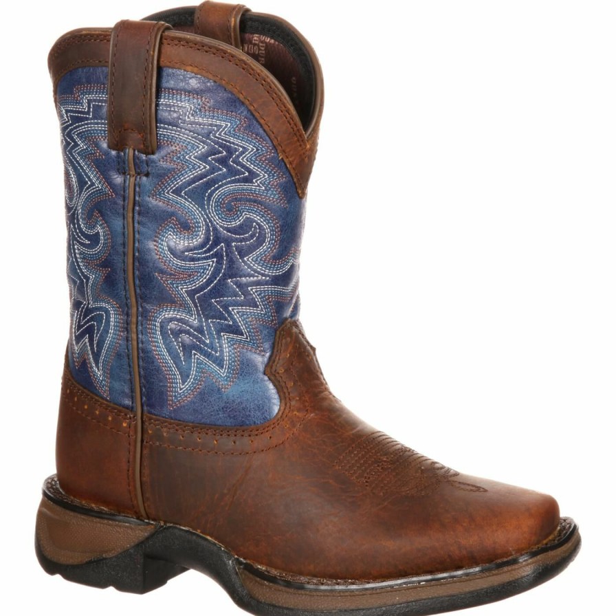 Kids Durango Boot | Lil' Durango® Big Kid Western Boot Dark Brown And Blue