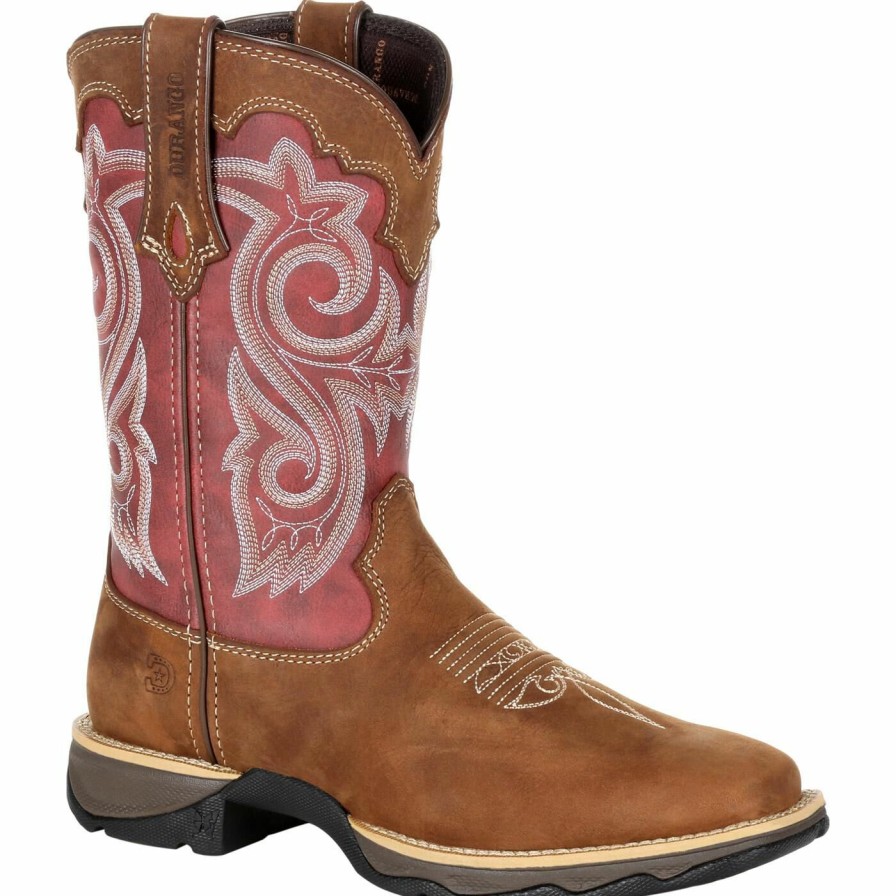 Women'S Durango Boot | Lady Rebel By Durango® Women'S Red Western Boot Briar Brown And Rusty Red